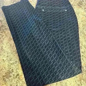 Diaspora By Lydia Women’s Jeans Black Patterned Straight Leg Actual Size 29